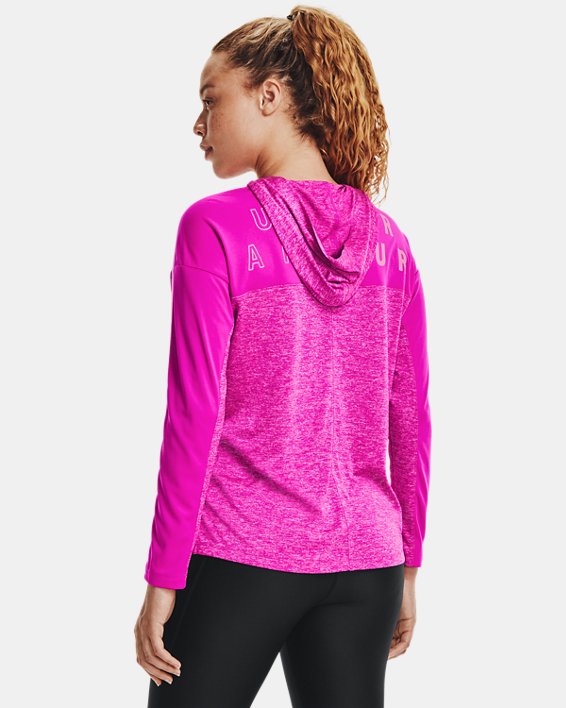 Sweat à capuche UA Tech™ Twist Graphic pour femme, Pink, pdpMainDesktop image number 1